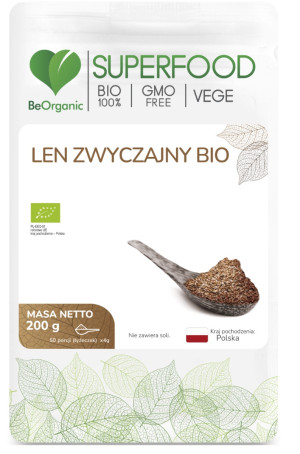 BeOrganic by Aliness Len zwyczajny (siemię lniane) BIO 200g