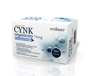 VITADIET Cynk organiczny 15 mg 60 tabletek