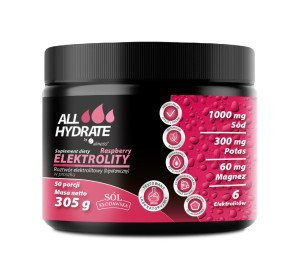 ALLHydrate by Aliness Elektrolity Raspberry 305 g 50 porcji