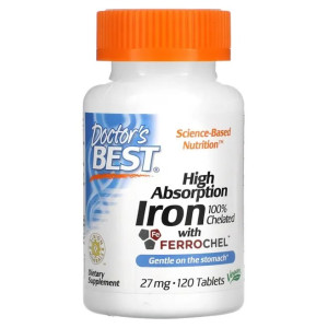 Doctor's Best High Absorption Iron 27 mg 120 tabletek