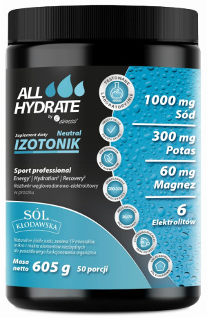 ALLHydrate by Aliness Izotonik Neutral 605 g 50 porcji