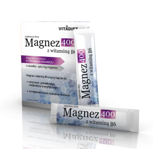 VITADIET Magnez 400 mg z witaminą B6 14 saszetek