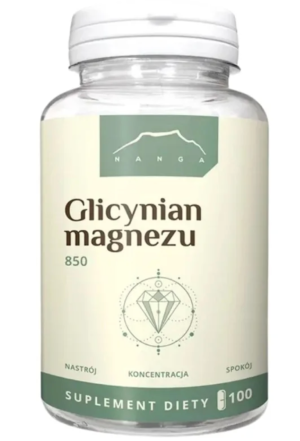 Nanga Glicynian magnezu chelat 850 mg 100 kapsułek
