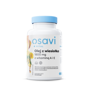Osavi Olej z Wiesiołka z Witaminą A i E 1800 mg 120 kapsułek miękkich