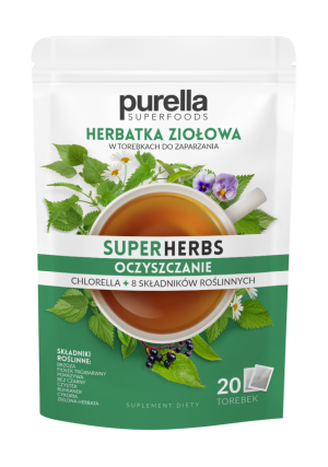 Purella SuperHerbs Herbatka Ziołowa Oczyszczanie 20 x 1,75 g