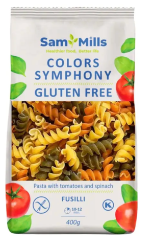 Sam Mills Makaron bezglutenowy 3-kolorowy świder (fusilli) 400 g