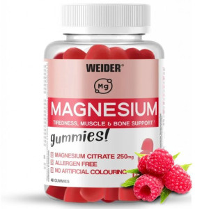 Weider Magnesium 48 żelek o smaku malinowym