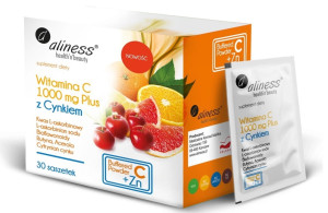 Aliness Witamina C 1000 mg z cynkiem plus 30 saszetek