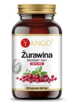 Yango Żurawina 50% PAC ekstrakt 60 kapsułek