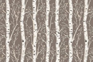 Fototapete Baum, birches, Birke, Wald, Illustration