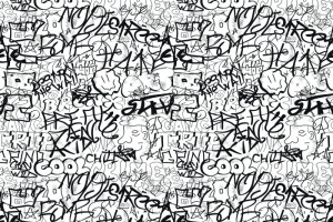 Fototapete Inschrift, Graffiti, Buchdruck, splats, Smileys