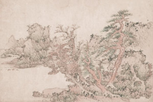 Fototapete Asien Baum, Laubbaum, baumfrüchte, blühenden Baum, einzigen
