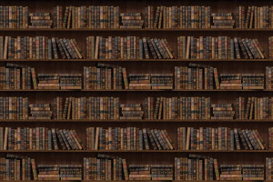 Fototapete Retro Bibliothek, Bibliotheken, Buch, Buch -store, gebunden