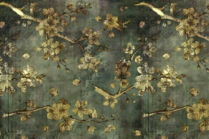 Fototapete Blüte, Herbstblumen, wilde Blume, Wildblumen, Äste