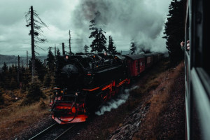 Fototapete Eisenbahn, Nahverkehrszug, Modelleisenbahn, Schnellzug, dam