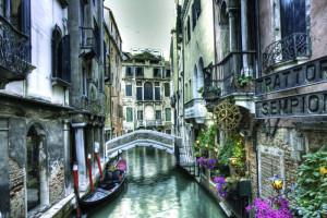 Fototapete Venedig Brücke, Steinbrücke, Holzbrücke, Hängebrücke, Rinde