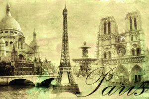 Fototapete Paris paris, Eiffelturm, eiffle, eiffel, Kathedrale