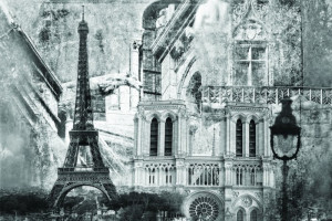 Fototapete paris, eiffle, Eiffelturm, Stadt, schwarze Stadt