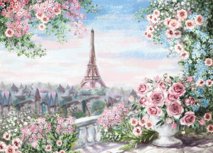 Fototapete eiffel, Eiffelturm, eiffle, Terrasse, Terrasse mit Aussicht