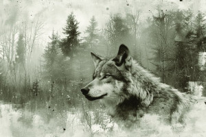 Fototapete Wolf, Wölfe, Werwolf, haustier, wildes Tier
