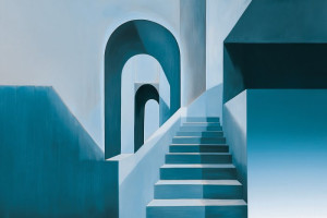 Fototapete Treppen Treppen, Flächengeometrie, geometrischen, geometris