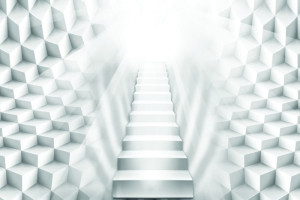 Fototapete Treppen Treppen, Weißlicht, helles Licht, ans Licht, Tagesl