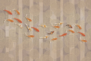 Fototapeta Ryby ryby, karp koi, geometryczny, kształt geometryczny, no