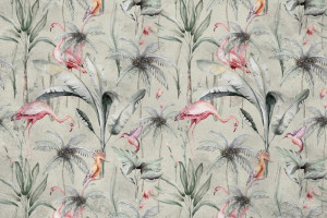 Fototapeta Rośliny ptaki, flamingi, egzotyczny, roślinność, rośliny