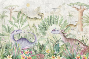 Fototapeta Zwierzęta Zwierzęta, dinozaury, rośliny, natura, dżungla
