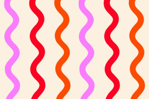 Fototapeta Paski fale, fala, kształty, pop art, abstrakcja