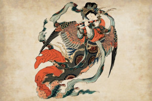 Fototapeta Kobieta Japonia, kobieta, Azja, flet, grać
