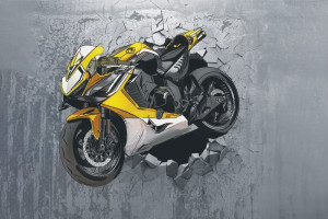 Fototapeta Pokój młodzieżowy motocykle, motocykl, motor, nowoczesny, ś