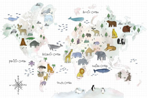 Fototapeta Mapa Świata mapa, mapa świata, mapy, mapy świata, Zwierzęta