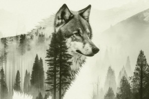 Fototapeta Las wilk, wilki, wilkołak, Zwierzę, duże zwierzę