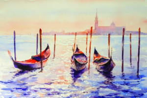 Fototapeta Jadalnia gondola, gondole, woda, kanał, Kanały