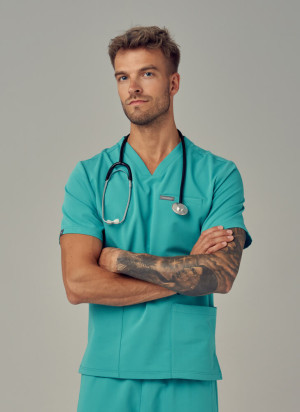 Zestaw medyczny męski, Scrubs Sporty Mint- Komplet