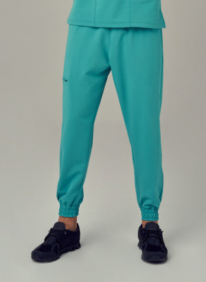 Spodnie Medyczne Męskie - Scrubs Sporty Mint - 2XL