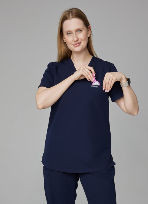 Bluza Medyczna Damska – Scrubs Cozy Graphite - XXS