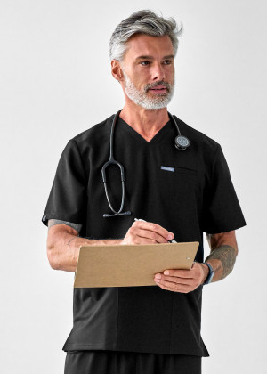 Bluza Medyczna Męska - Scrubs Sporty Black - M