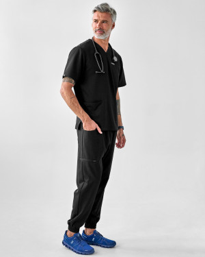 Zestaw medyczny męski, Scrubs Sporty Black- Komplet