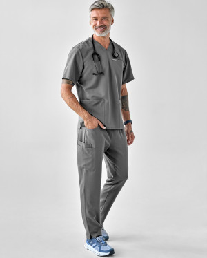 Spodnie Medyczne Męskie - Scrubs Cozy Gray - M