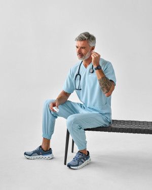 Bluza Medyczna Męska - Scrubs Sporty Sky - S