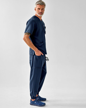 Zestaw medyczny męski, Scrubs Sporty Navy- Komplet