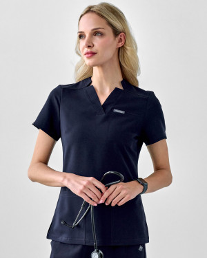 Bluza Medyczna Damska – Scrubs Comfy Graphite - XXS