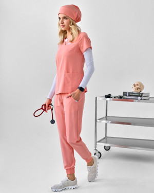 Zestaw medyczny damski, Scrubs Comfy Peach- Komplet
