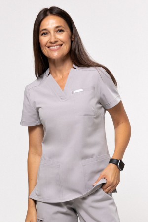 Bluza Medyczna Damska – Scrubs Comfy Light Gray - XXS