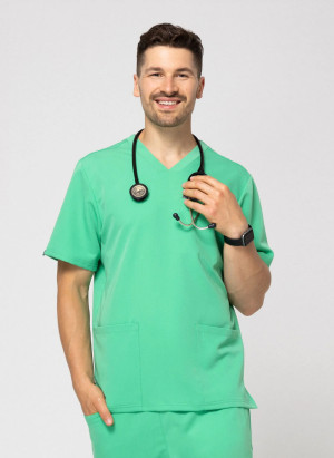 Zestaw medyczny męski, Scrubs Sporty Light Green- Komplet