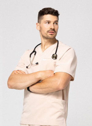 Zestaw medyczny męski, Scrubs Sporty Nude- Komplet