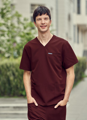 Zestaw medyczny męski, Scrubs Sporty Wine- Komplet