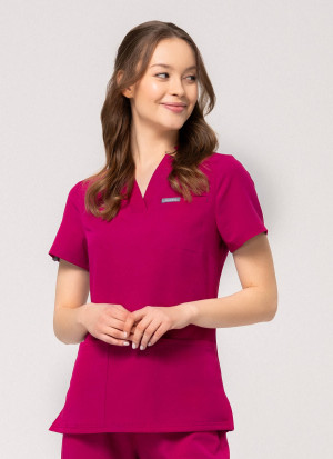 Zestaw medyczny damski, Scrubs Comfy Burgundy- Komplet